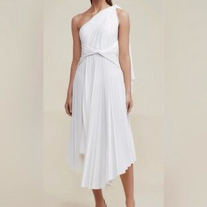 Elegant White One-Shoulder Dress